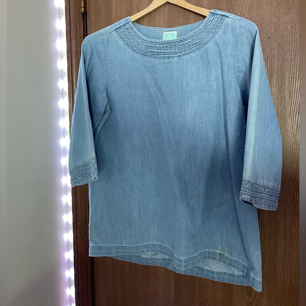 women’s bohemian hippie denim top